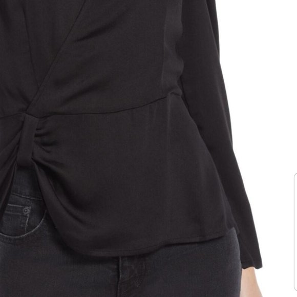 🆕️ SOMETHING NAVY GATHERED PEPLUM TOP - Picture 7 of 8